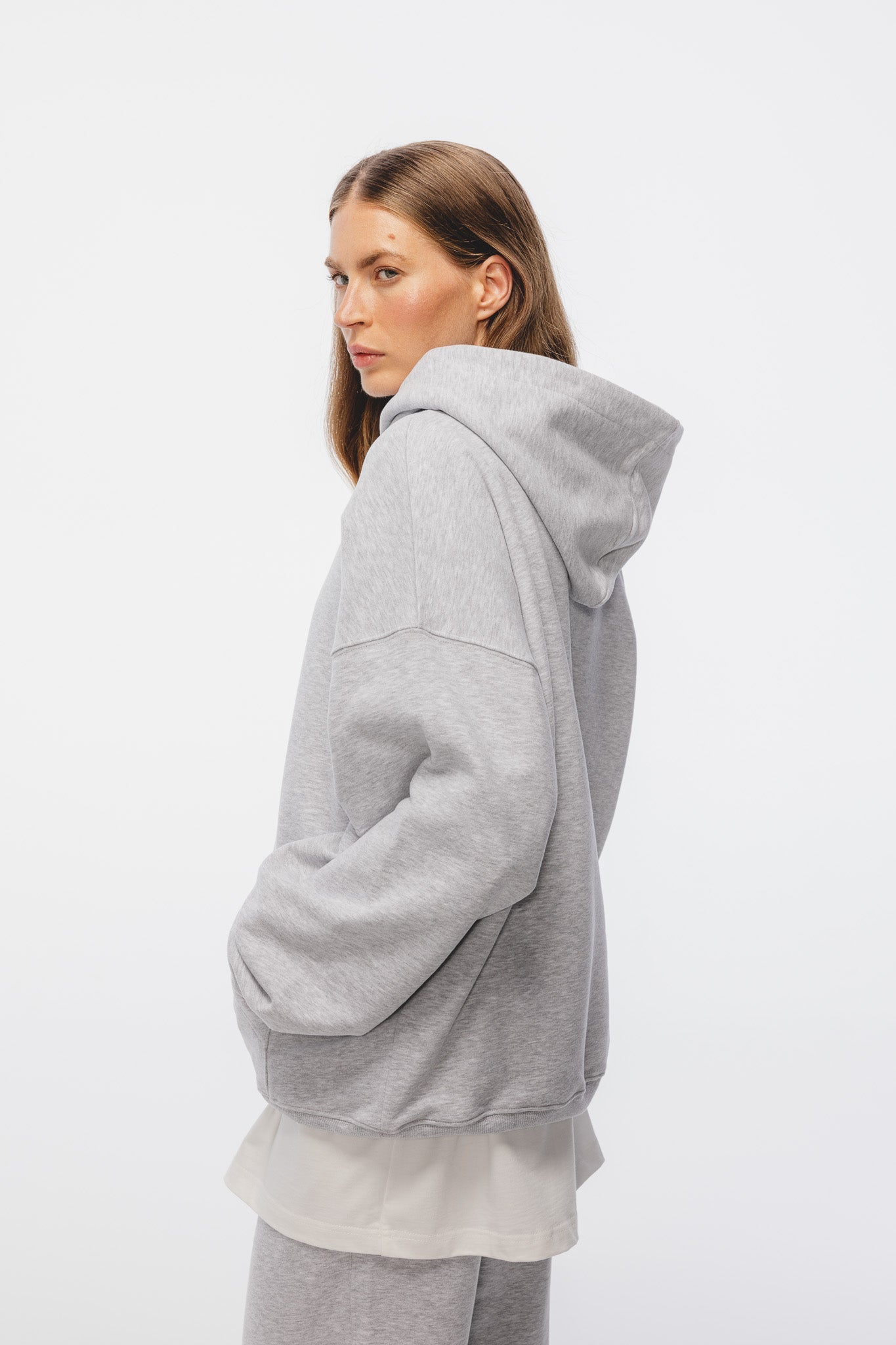 Bluza Kamelia Jasny Szary Melanż