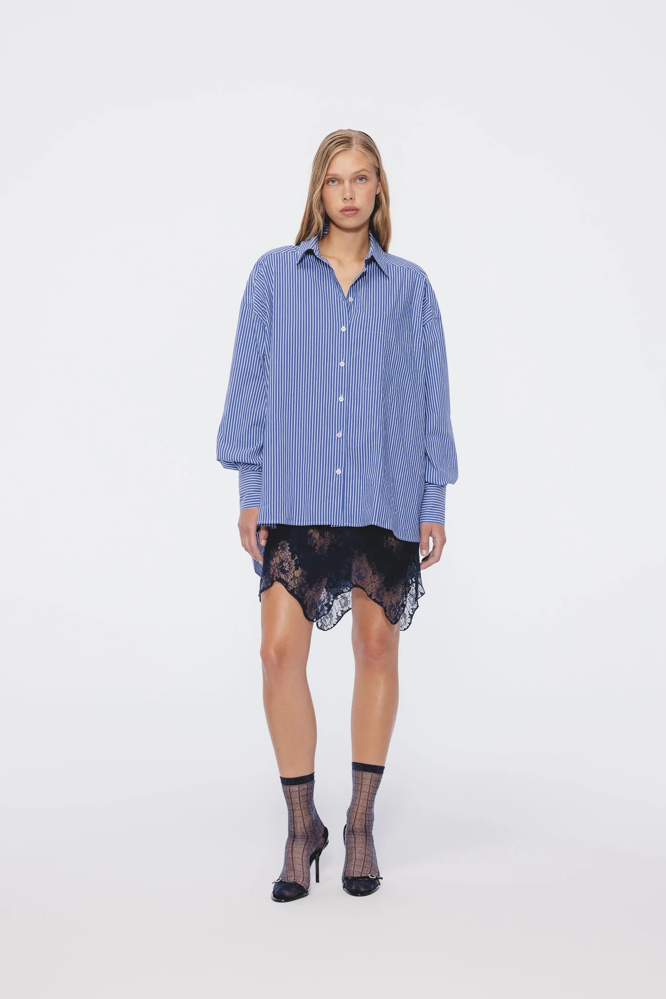 Koszula Aga Granatowy-Biały