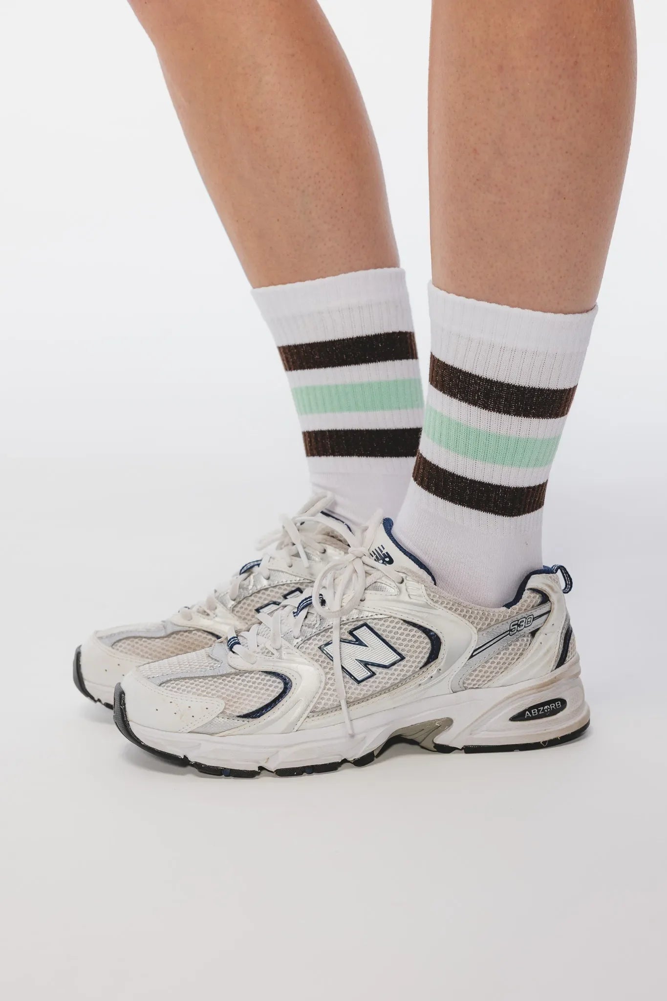 Skarpety Aleksa Niebieski-Brąz / Brąz-Mięta 2-pack