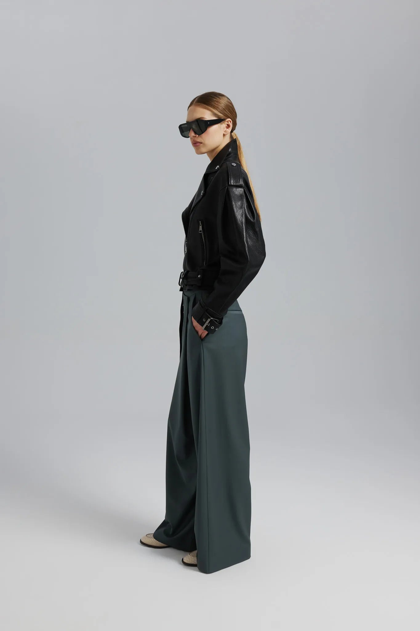 Spodnie Aliadi Stalowy