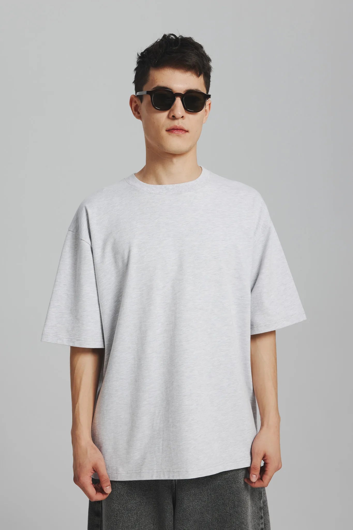 T-shirt unisex Jackie Jasny Szary Melanż