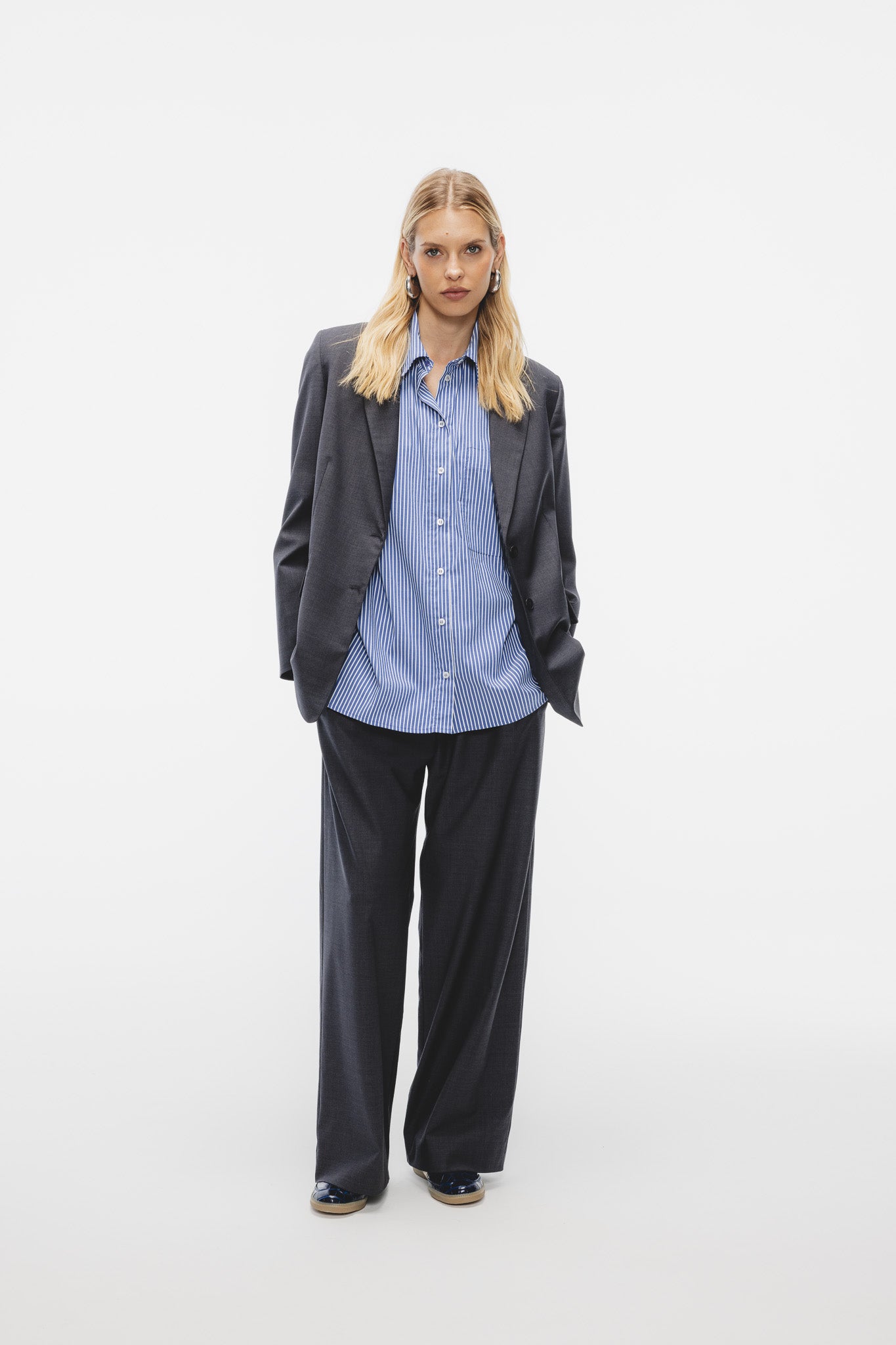 Koszula Aga Granatowy-Biały