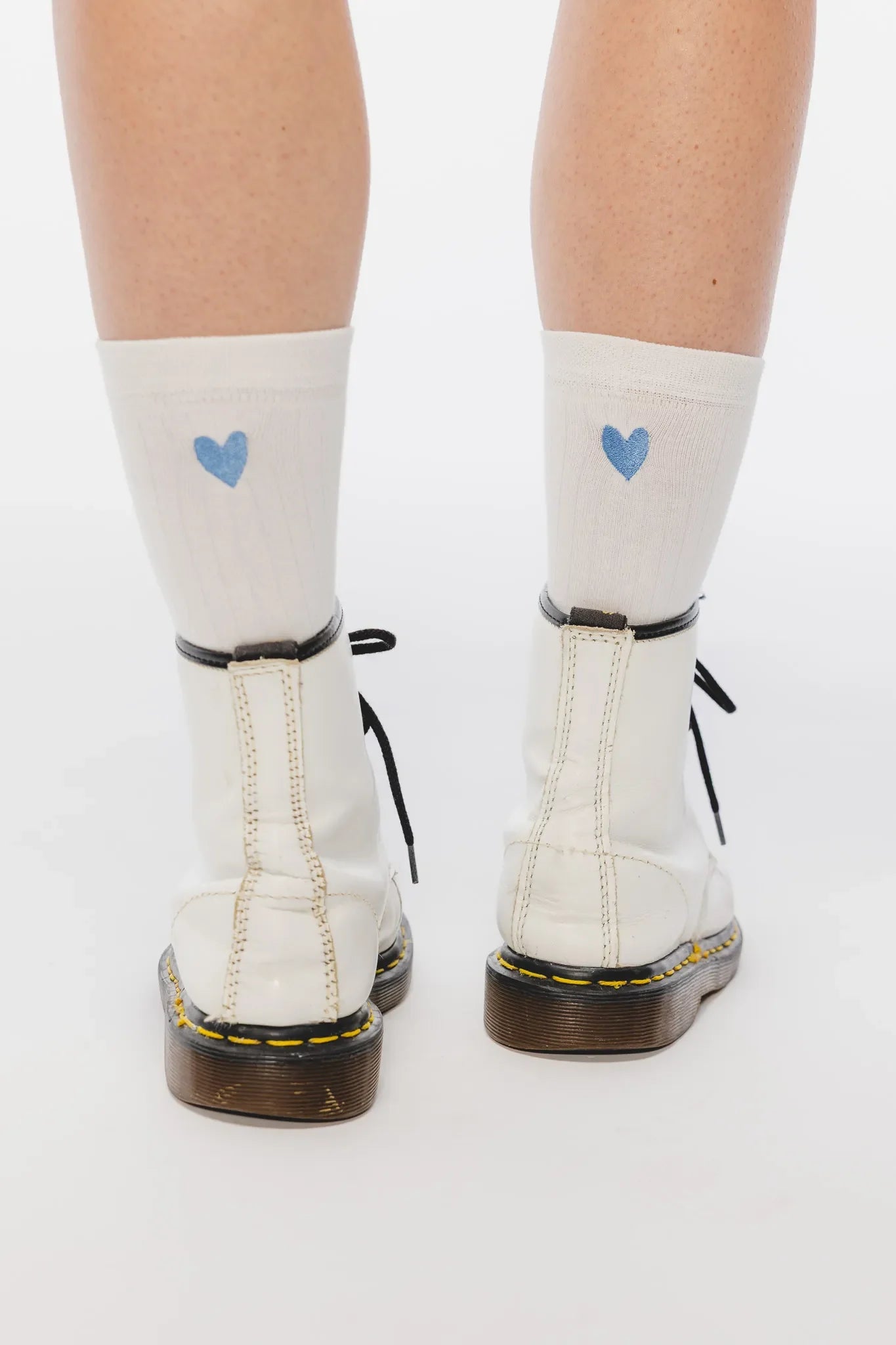 Skarpety Lusia Off White-Błękitny