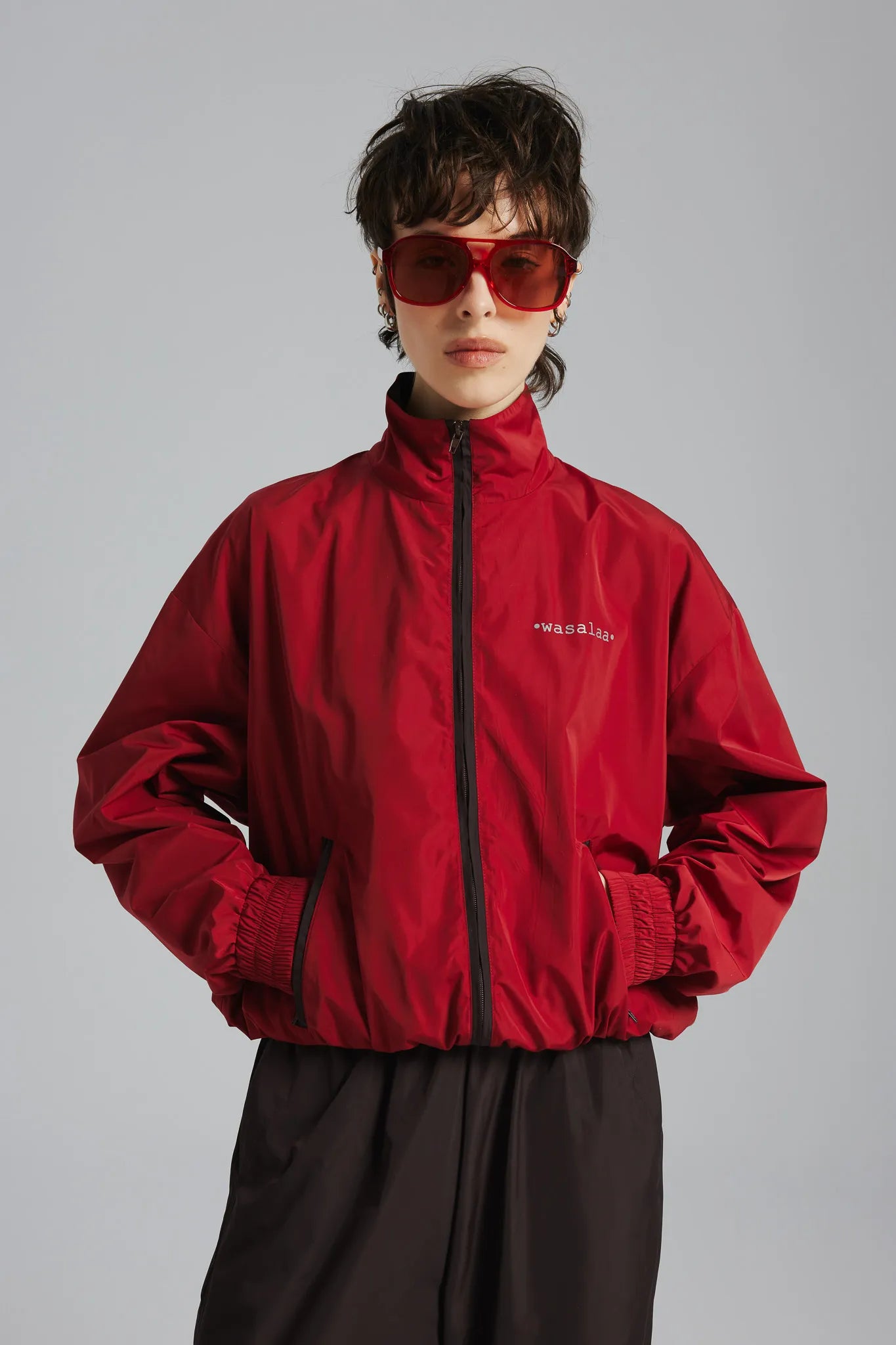 Kurtka Lexi Print Czerwony