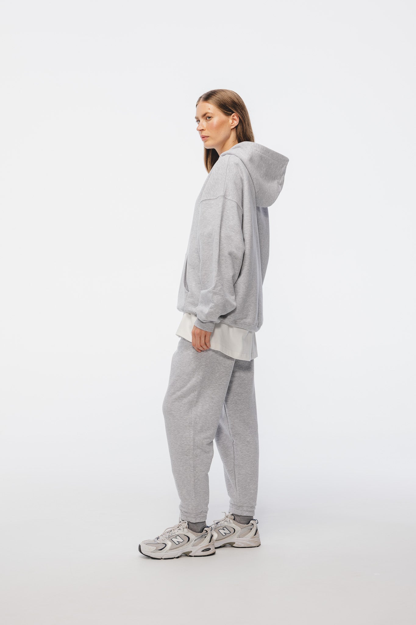 Bluza Kamelia Jasny Szary Melanż