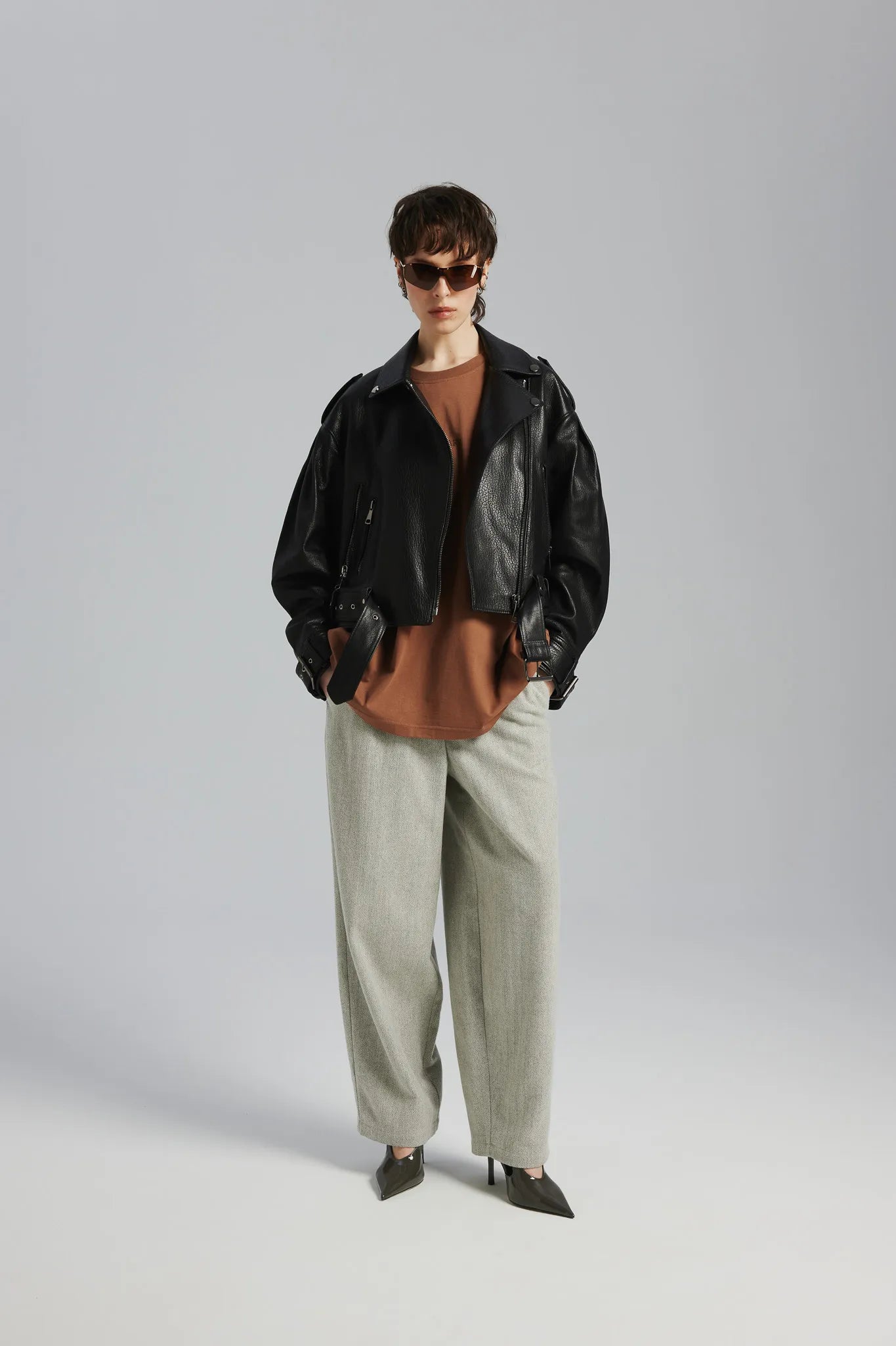 Spodnie Ambrozja Szary-Multikolor