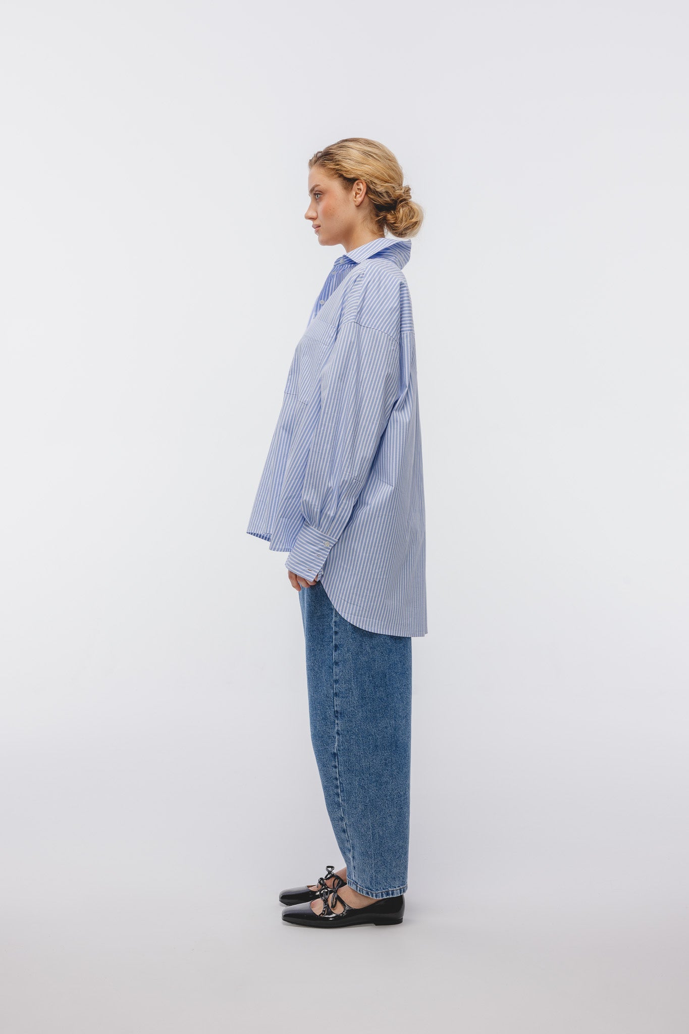 Koszula Aga Niebieski-Biały