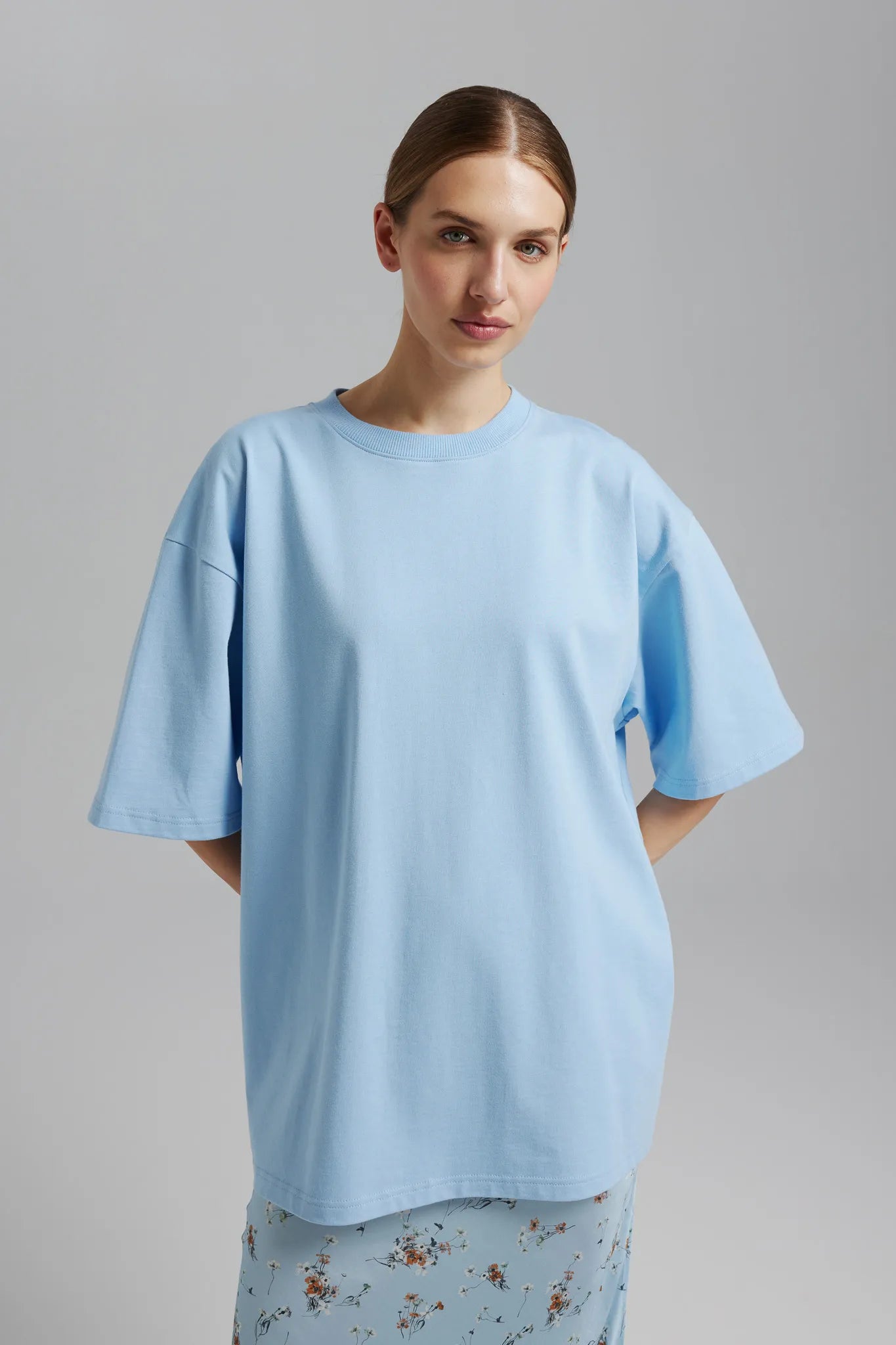 T-shirt unisex Jackie Błękitny