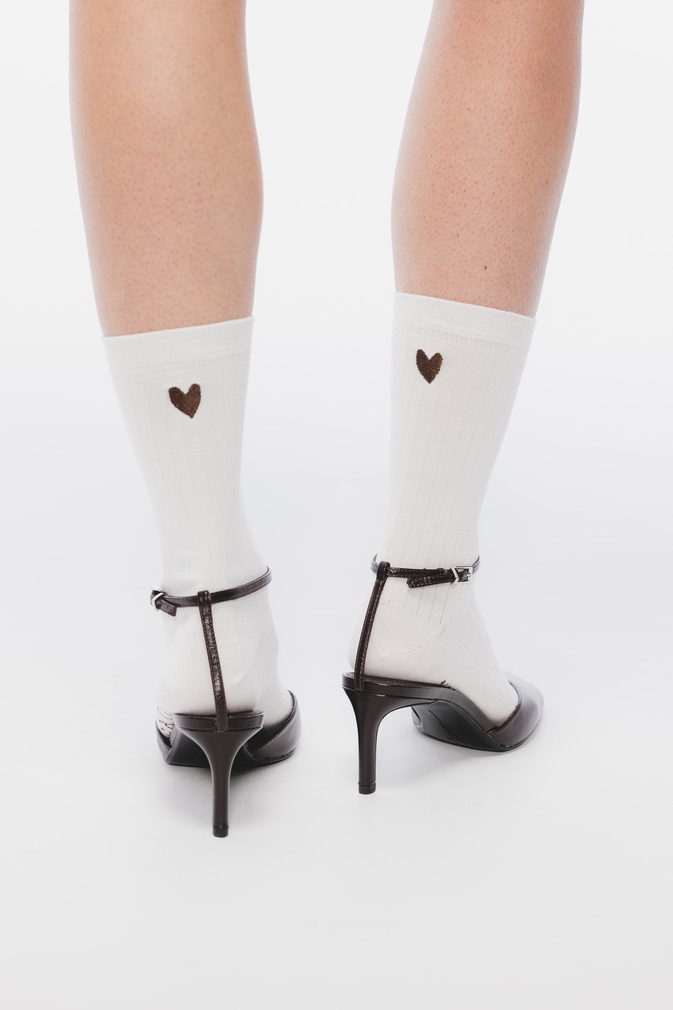 Skarpety Lusia Off White-Czekoladowy