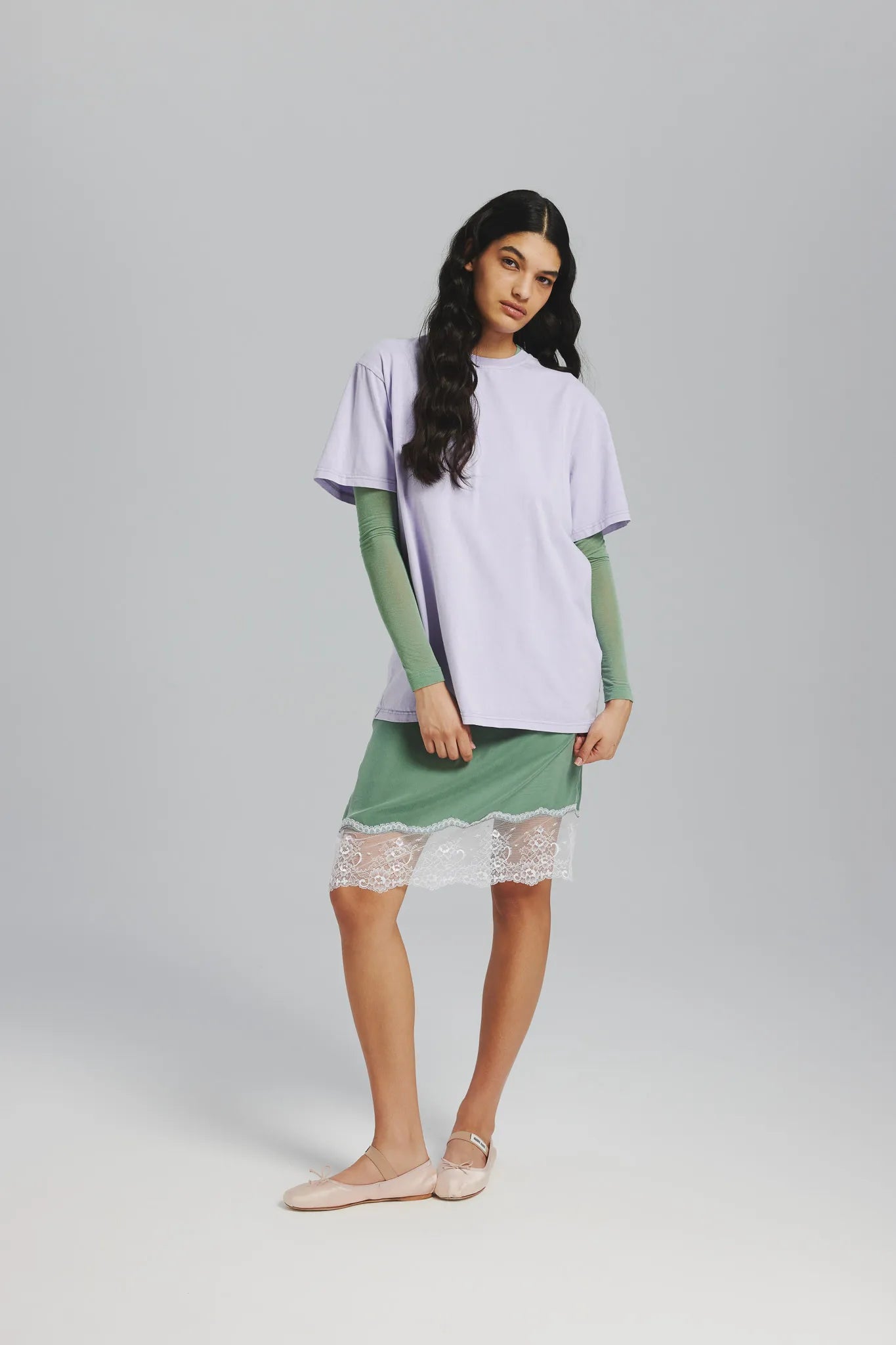 Spódnica April Lace Szałwiowy