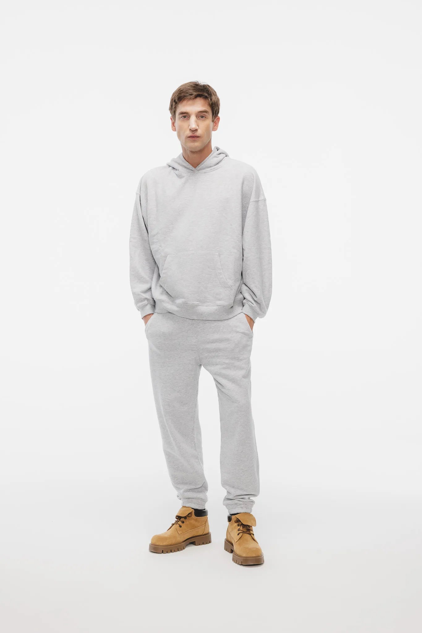 Spodnie Unisex Jasny Szary Melanż