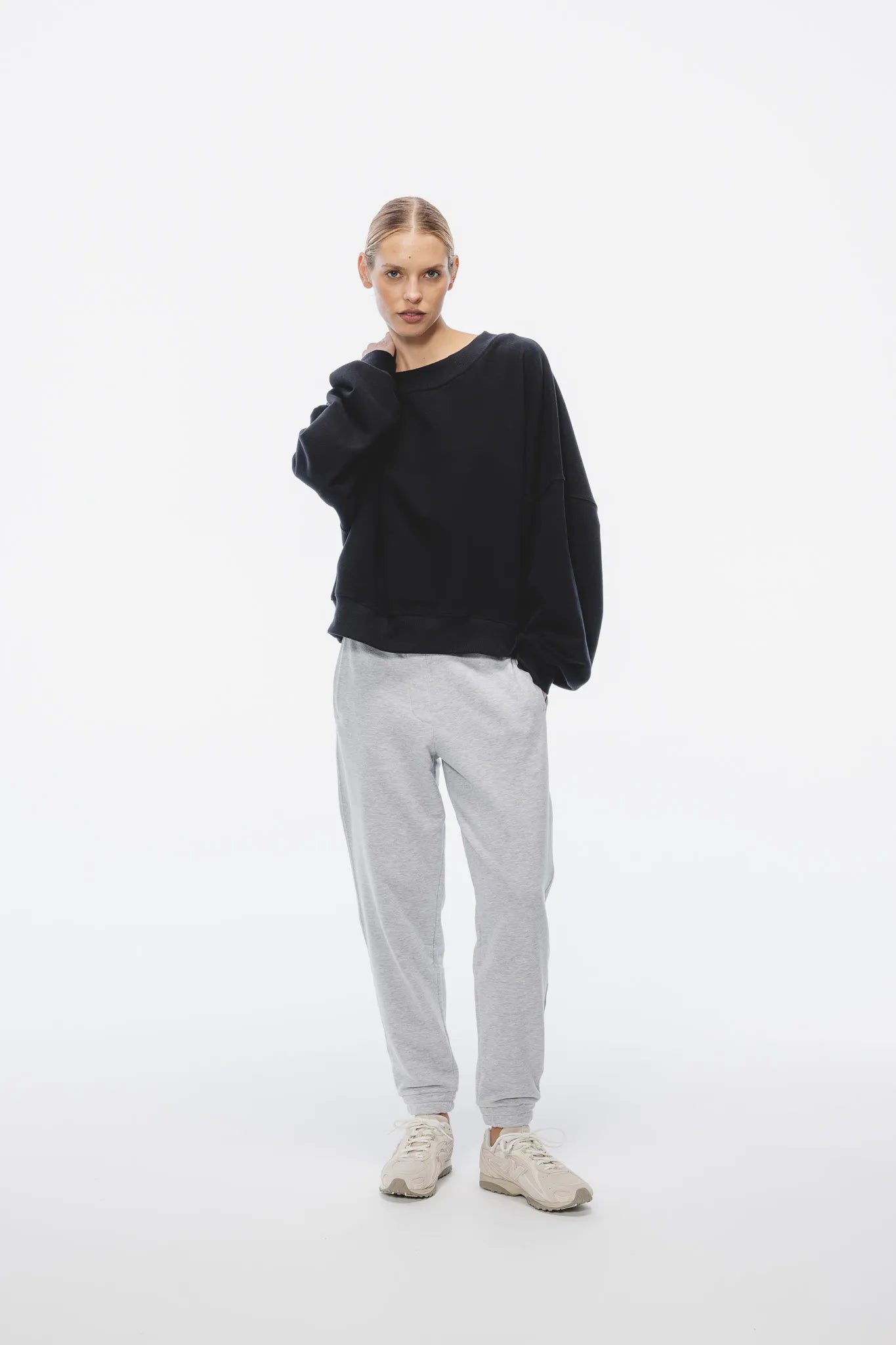 Spodnie Unisex Jasny Szary Melanż