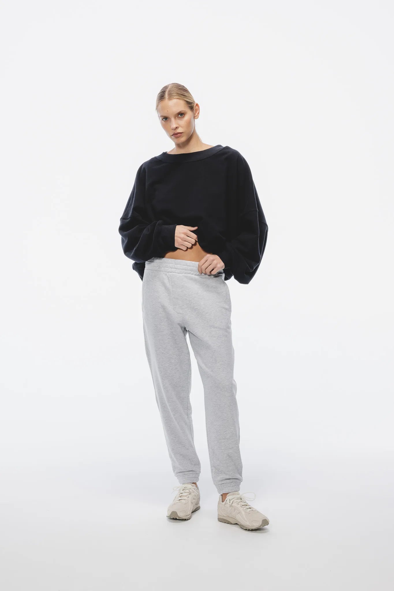 Spodnie Unisex Jasny Szary Melanż