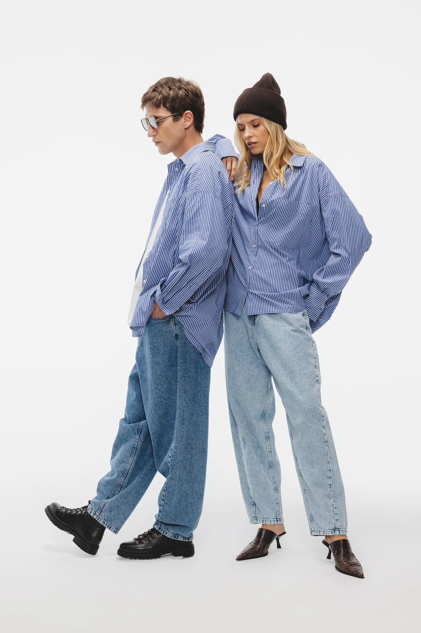 Koszula Aga Granatowy-Biały