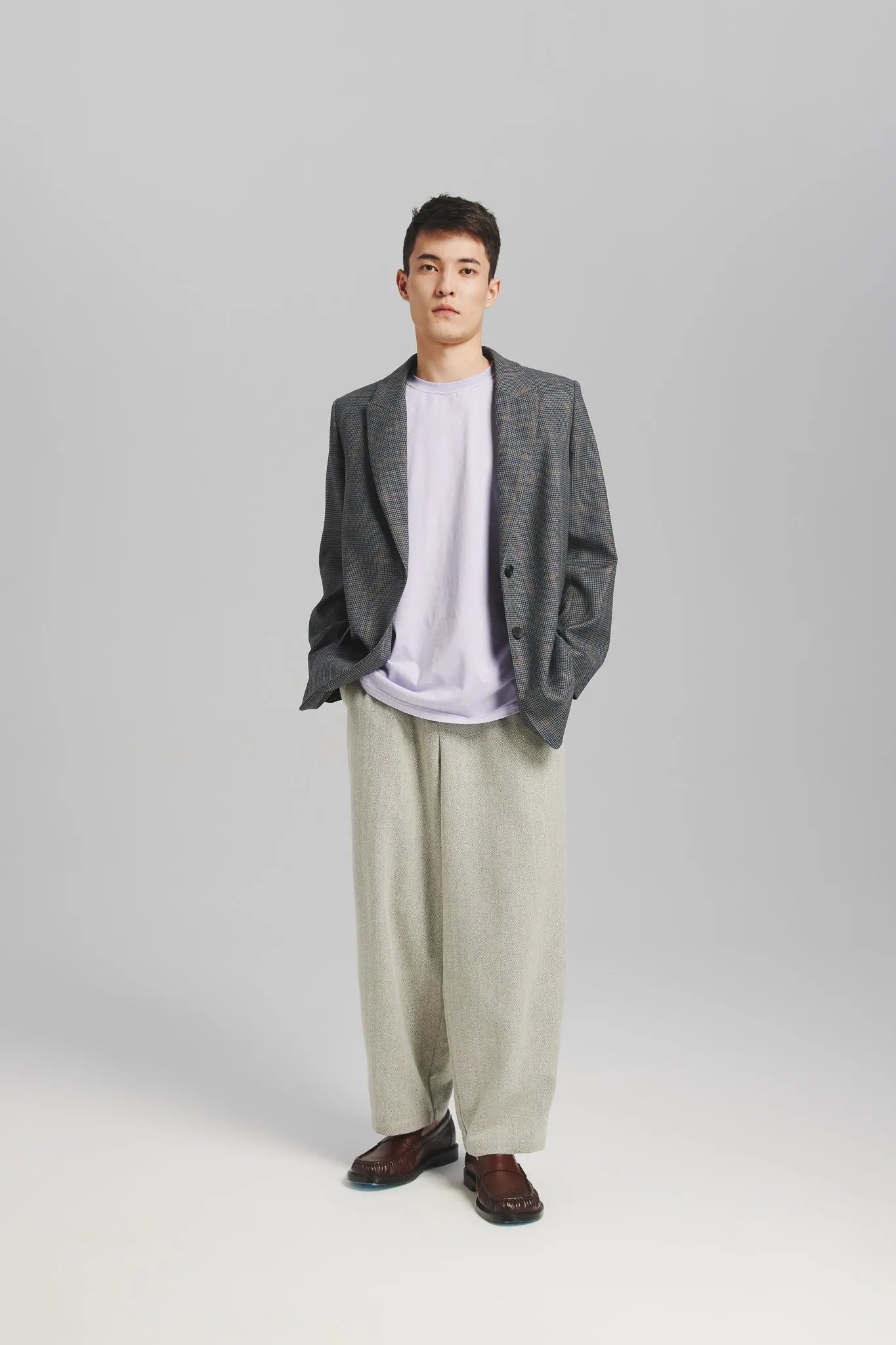 Marynarka Cameron Check Szary-Granatowy