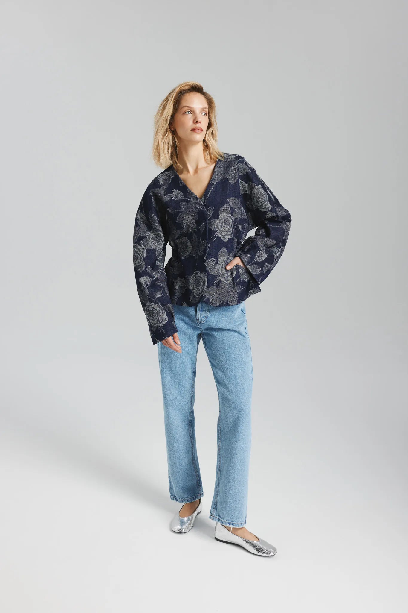 Marynarka Dobromira Ciemny Granatowy