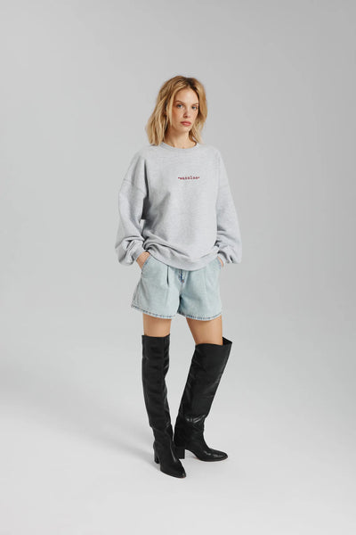 Bluza Tokyo Print Jasny Szary Melanż