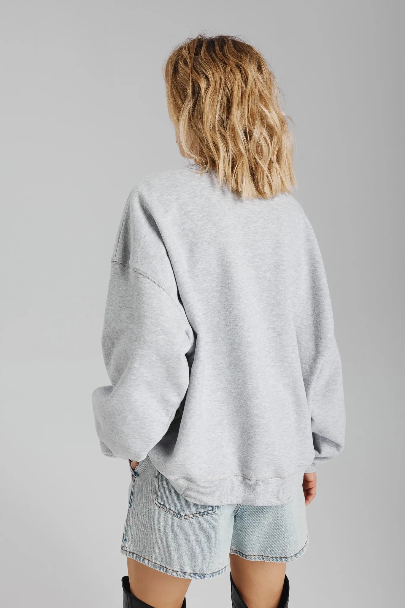 Bluza Tokyo Print Jasny Szary Melanż