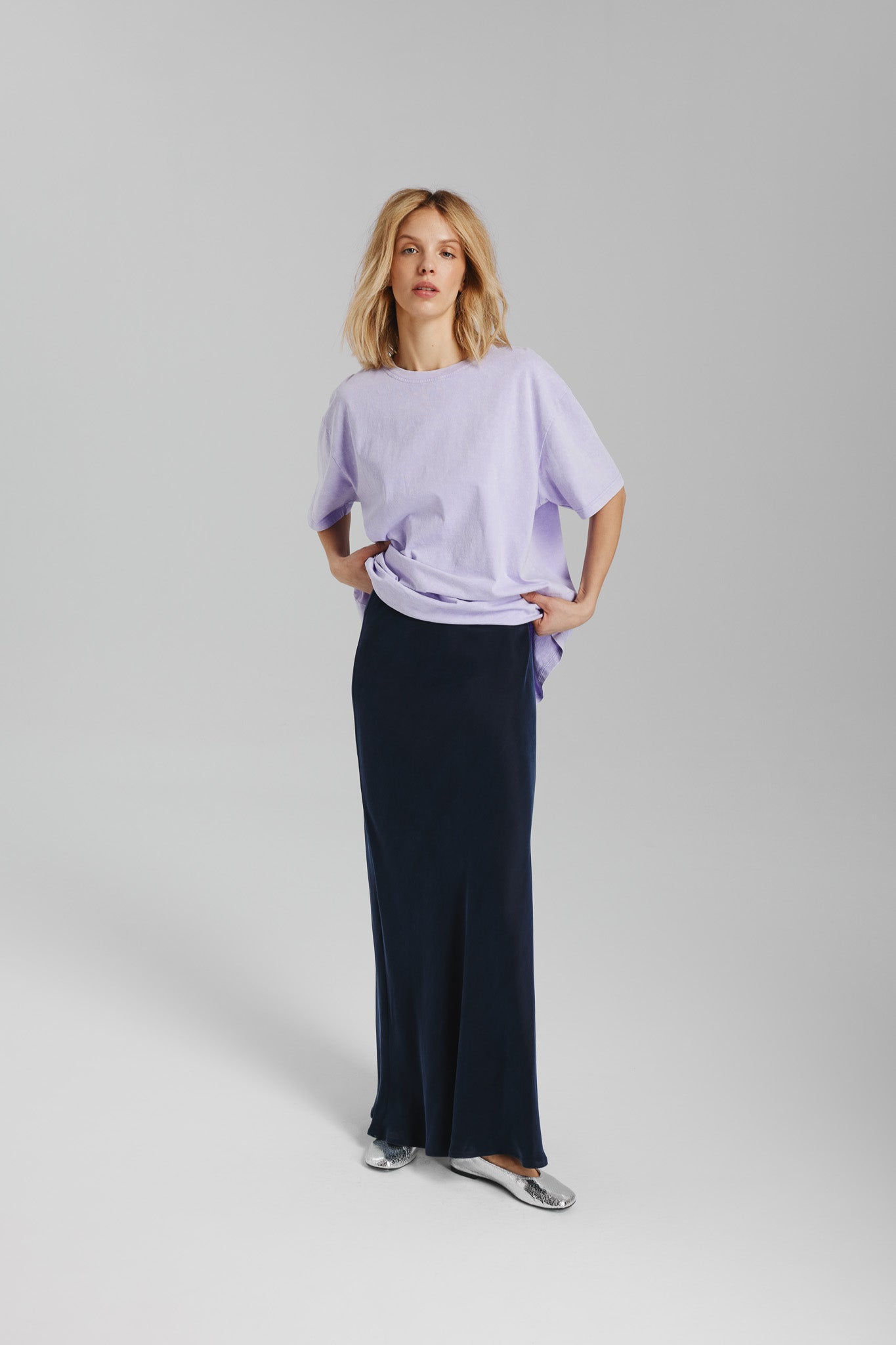 T-shirt Dru Vintage Sprany Lawendowy