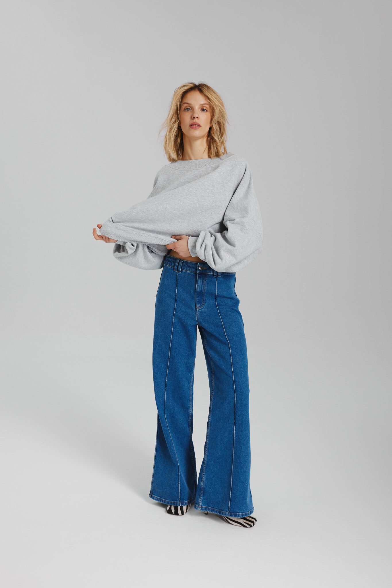 Bluza Gaja Jasny Szary Melanż