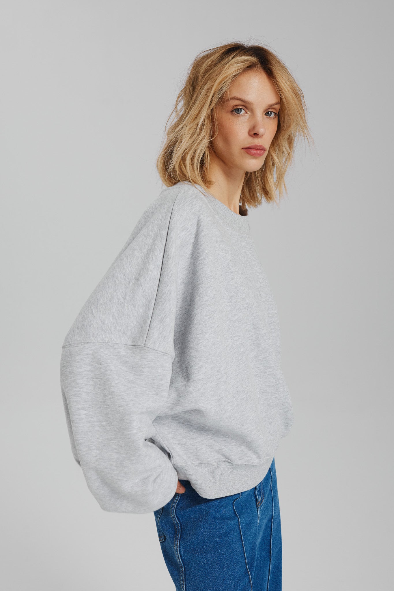 Bluza Gaja Jasny Szary Melanż