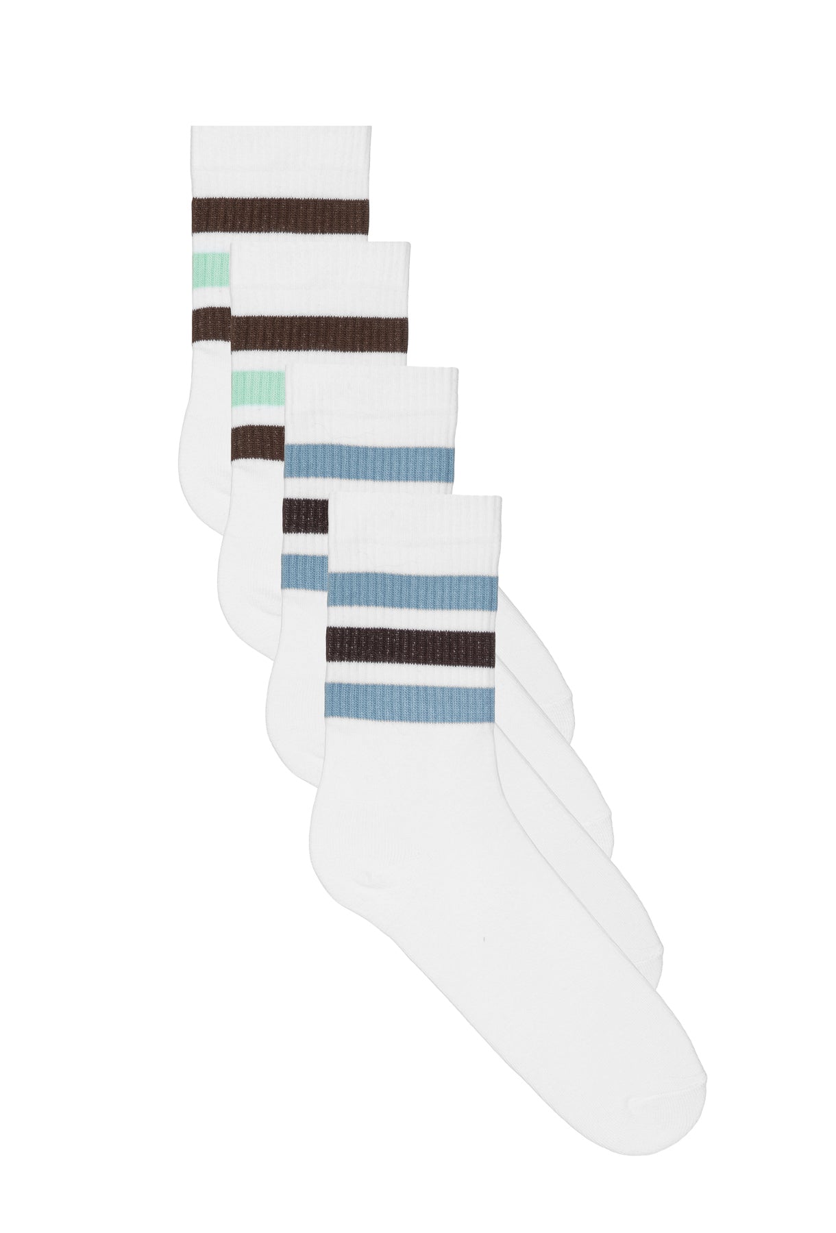 Skarpety Aleksa Niebieski-Brąz / Brąz-Mięta 2-pack